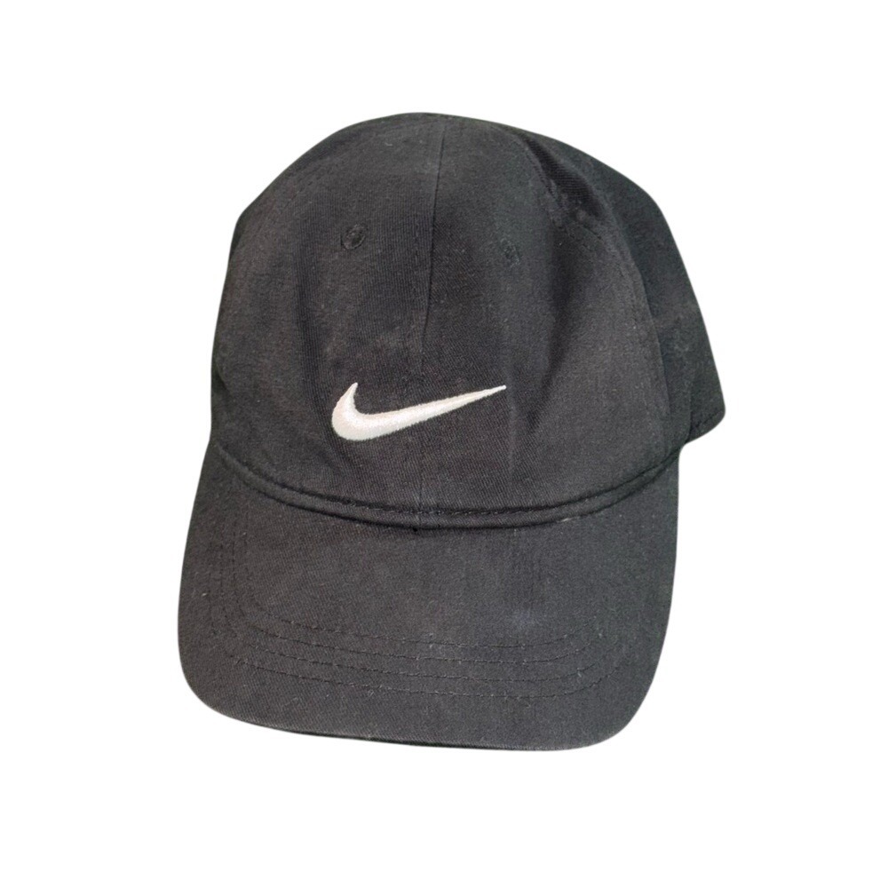 Nike Classic Black Baseball Hat Cap Adjustable Strap Swoosh Logo‎ Child Kids